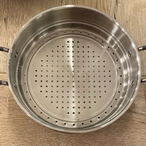 Pampered Chef Stainless Steel 12" Steamer and Strainer